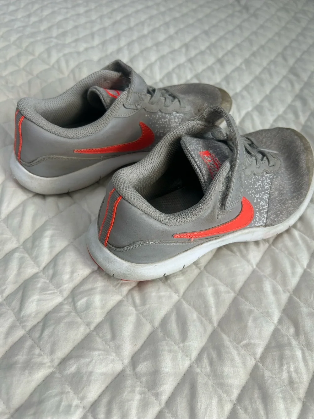 Nike Kids' Gray and Orange Athletic Sneakers